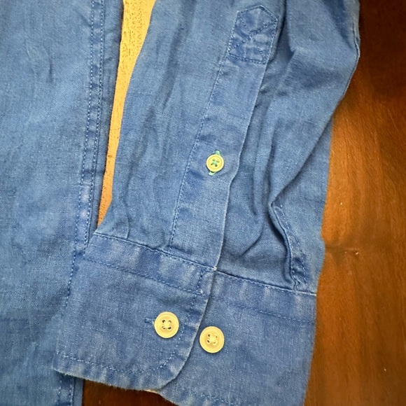 Hickey Freeman Lived In Linen Button Down Shirt - Picture 3 of 5